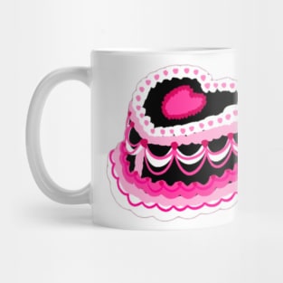 black heart cake Mug